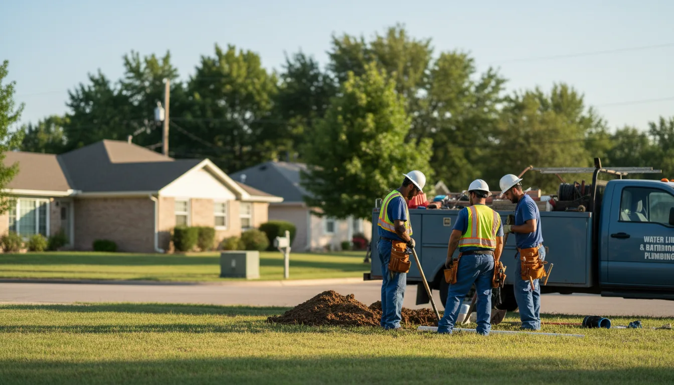 Residential water line and bathroom plumbing service in Transfer, PA